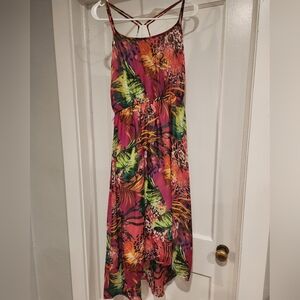 Maurices Multicolor Tropical Print Midi Dress